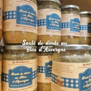 Sauté de dinde <br> au Bleu d’Auvergne <br> 2 à 3 pers